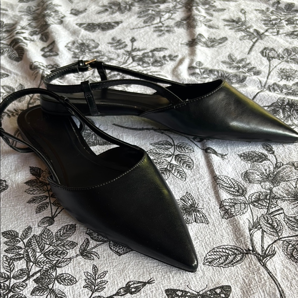 Elegant Black Women's Slingback Shoes